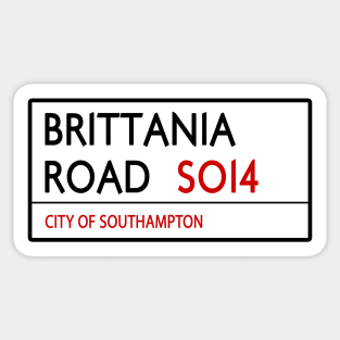 Brittania Road SO14 Southampton Sticker